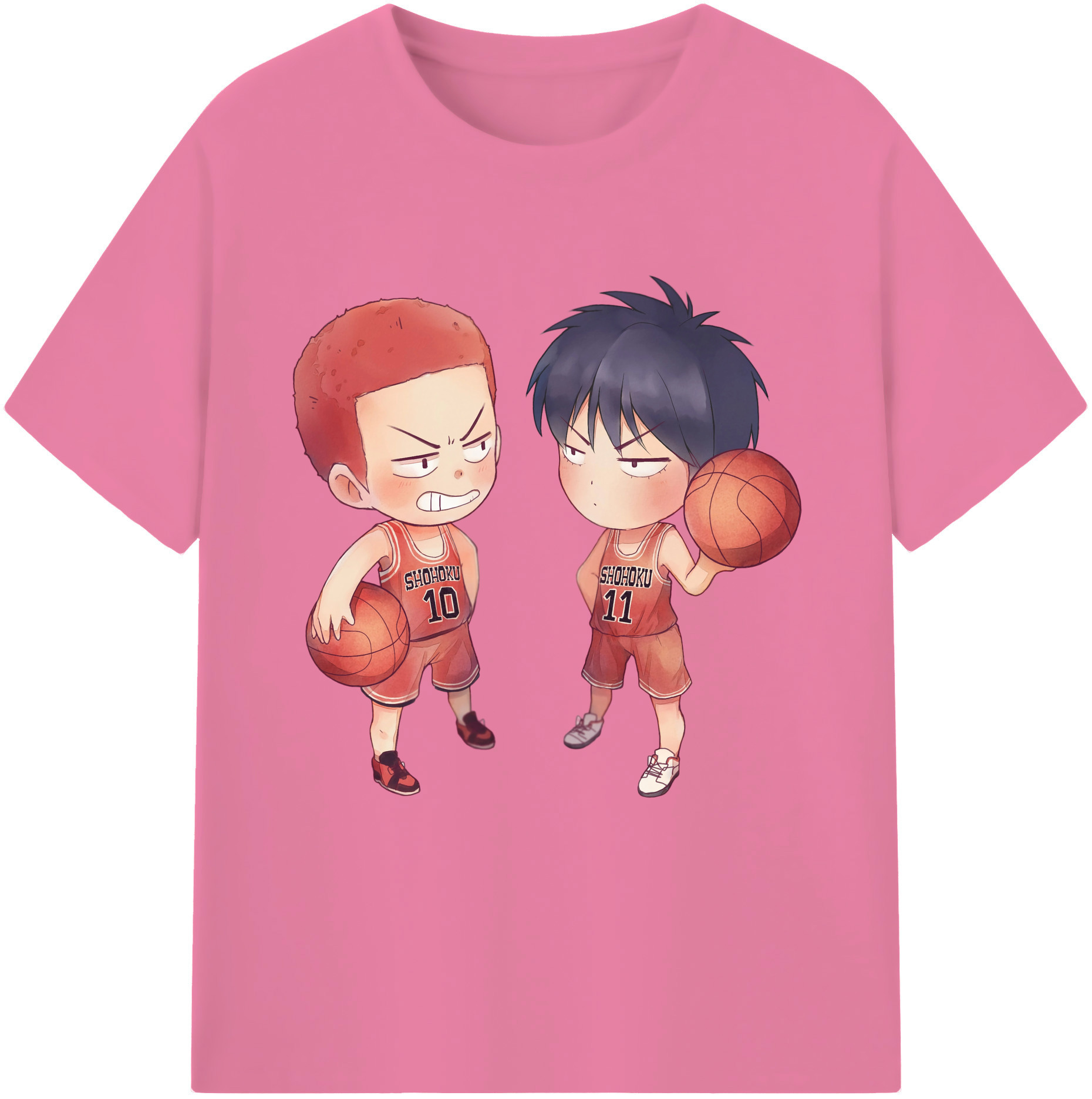 SLAM DUNK／スラムダンク 綿100％半袖Tシャツ（フロントプリント）